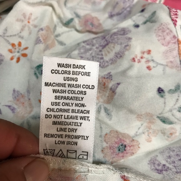 Woman Within Tunic Top Womens Sz 5X Color Beige Floral Long Sleeves Notched Neck - Picture 7 of 15